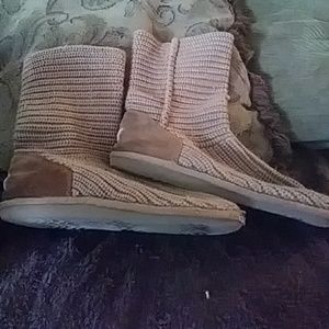 Tan ugg sweater boots